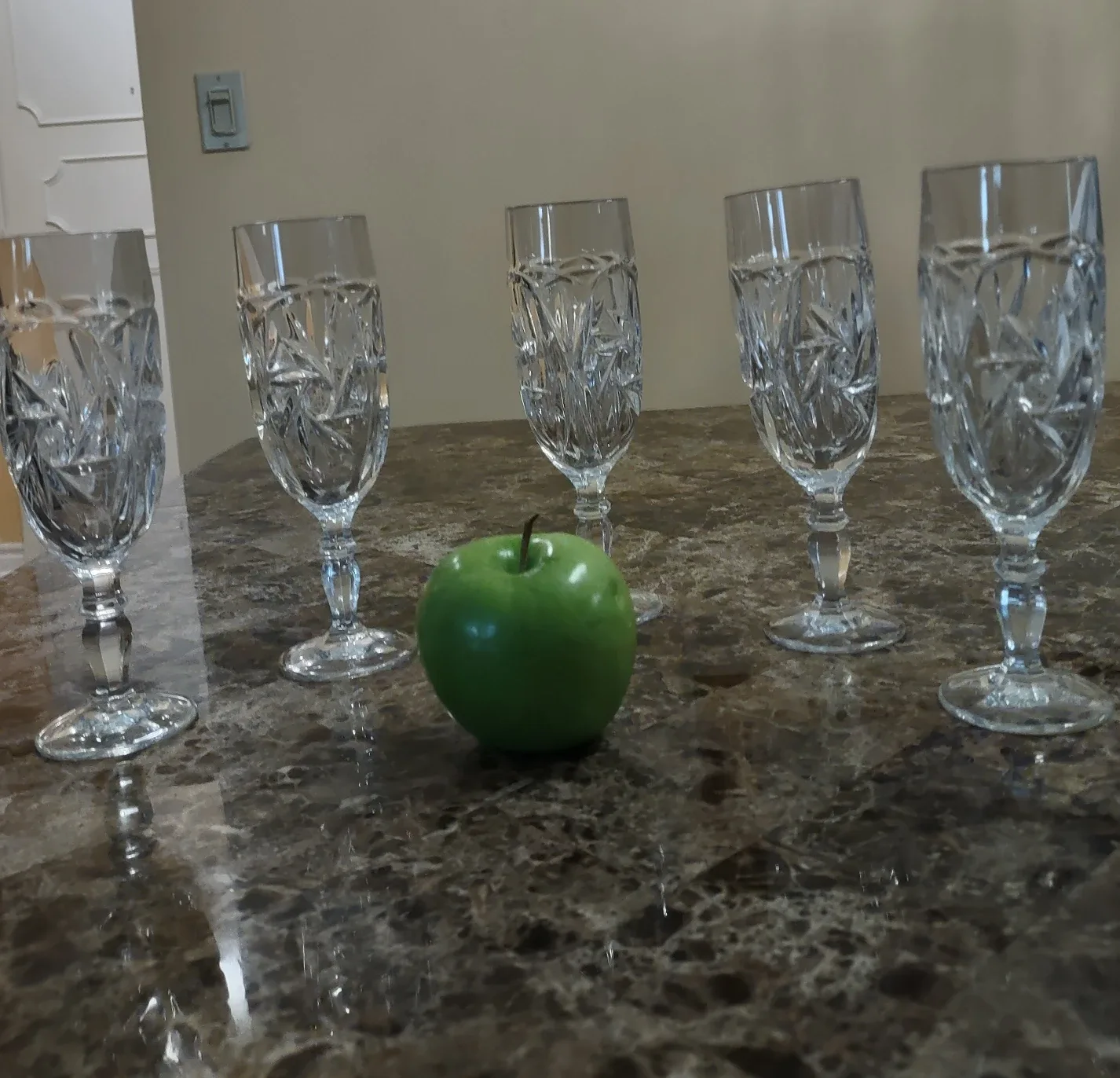 Crystal Champagne Flutes - Set of 5