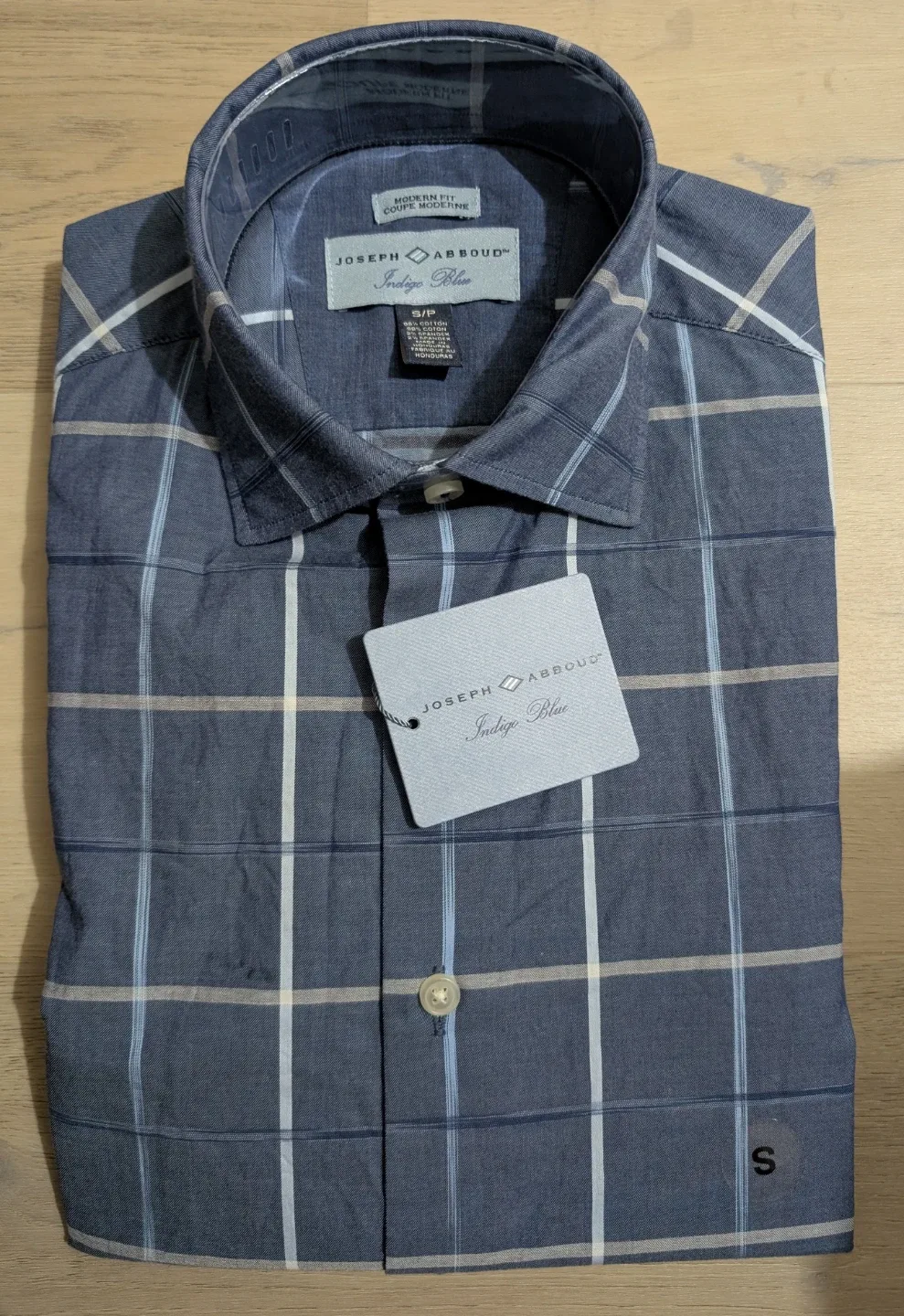 Joseph Abboud Indigo Blue Modern Fit Shirt - S image indicator(2)