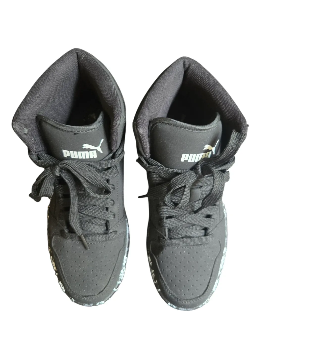 PUMA Rebound Layup  Black Marble Sole Sneakers Size 6.5 image indicator(3)