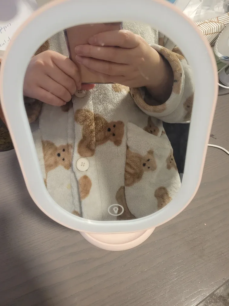 Pink LED Lighted Makeup Mirror