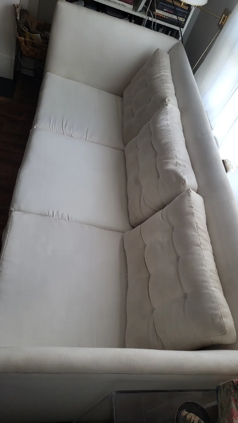 White  Deep Three-Seat Sofa image indicator(2)