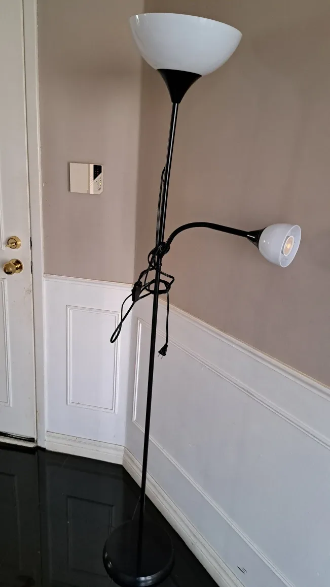 Floor Lamp with Reading Light - Black image indicator(2)