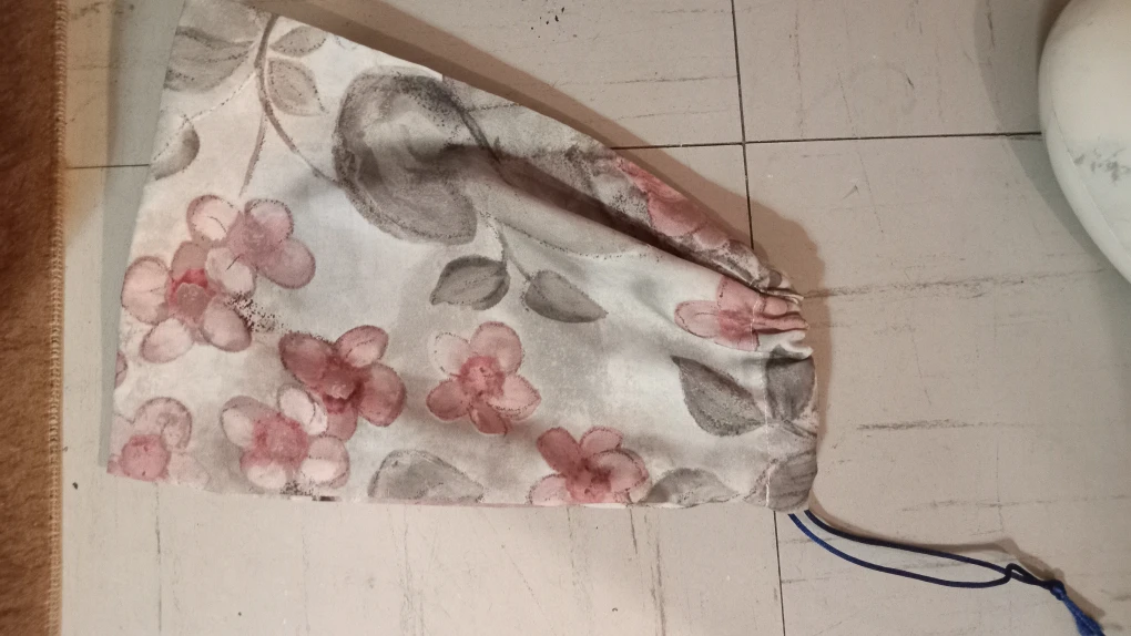 Handmade Floral Print Drawstring Bags - Set of Three - photo 2