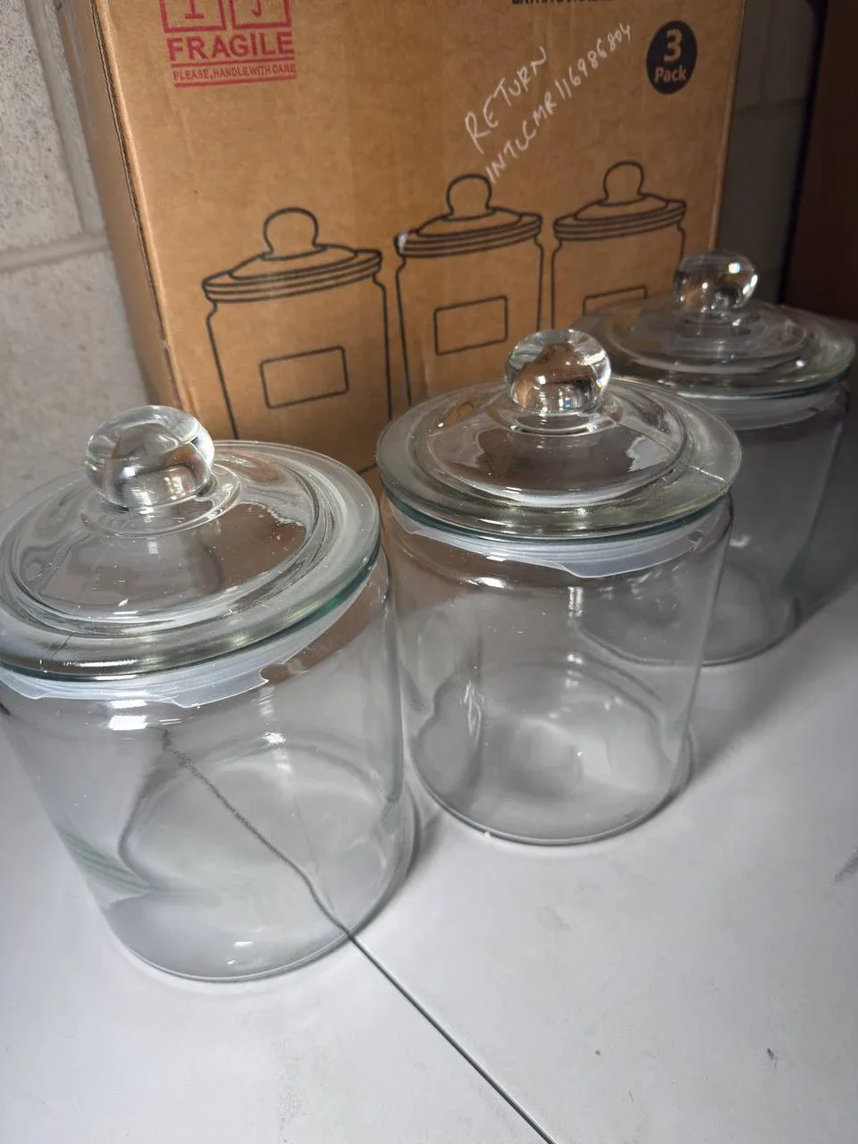 Le'raze 3pc 1/2 Gallon Canister Sets for Kitchen Counter image indicator(4)