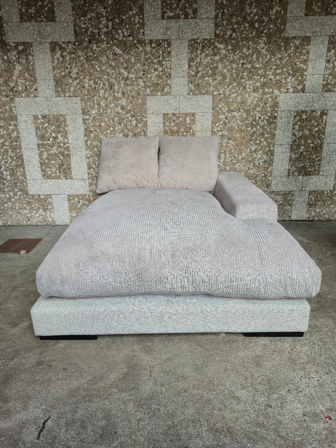 Moes Plunge Corduroy Chaise Lounge with Pillows image indicator(2)