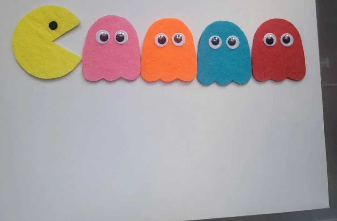 Pac-Man Felt patches