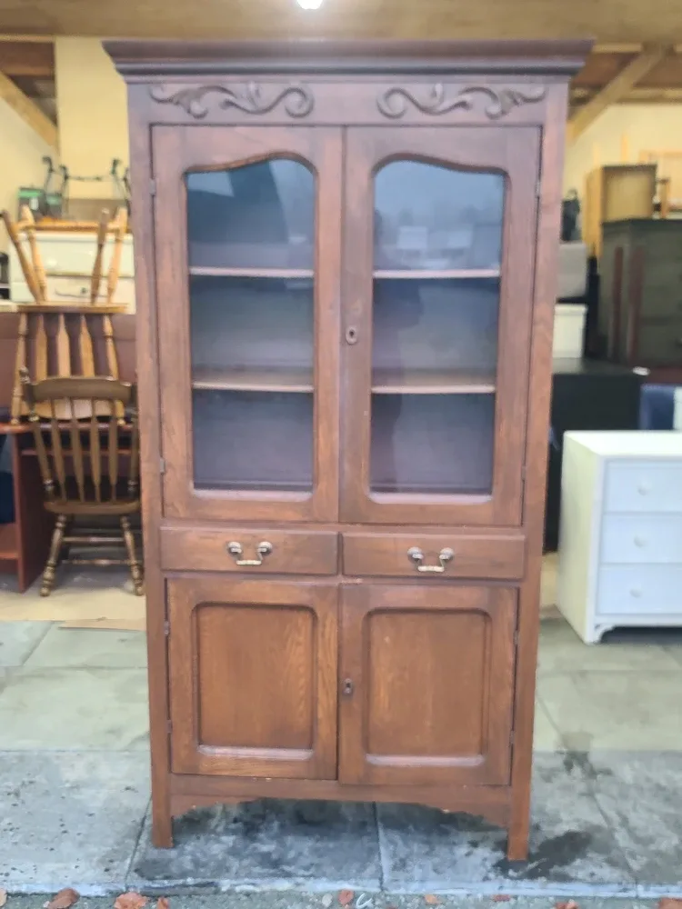Vintage Wooden Display Cabinet