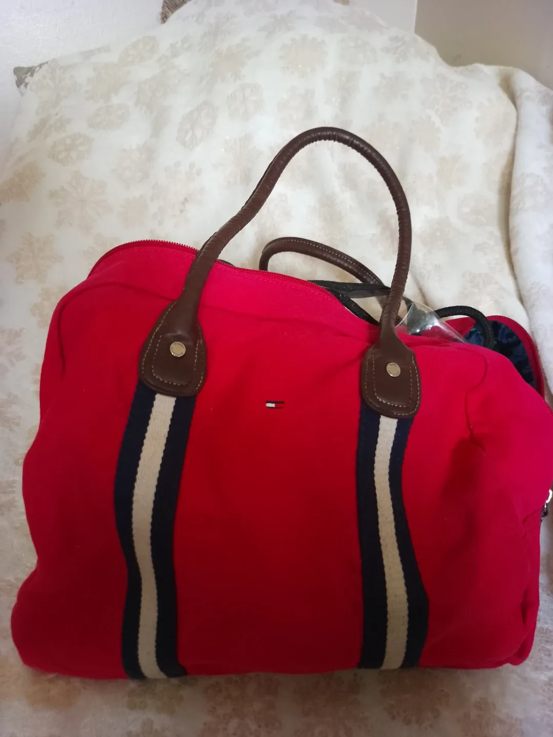 Tommy Hilfiger Red Duffle Bag