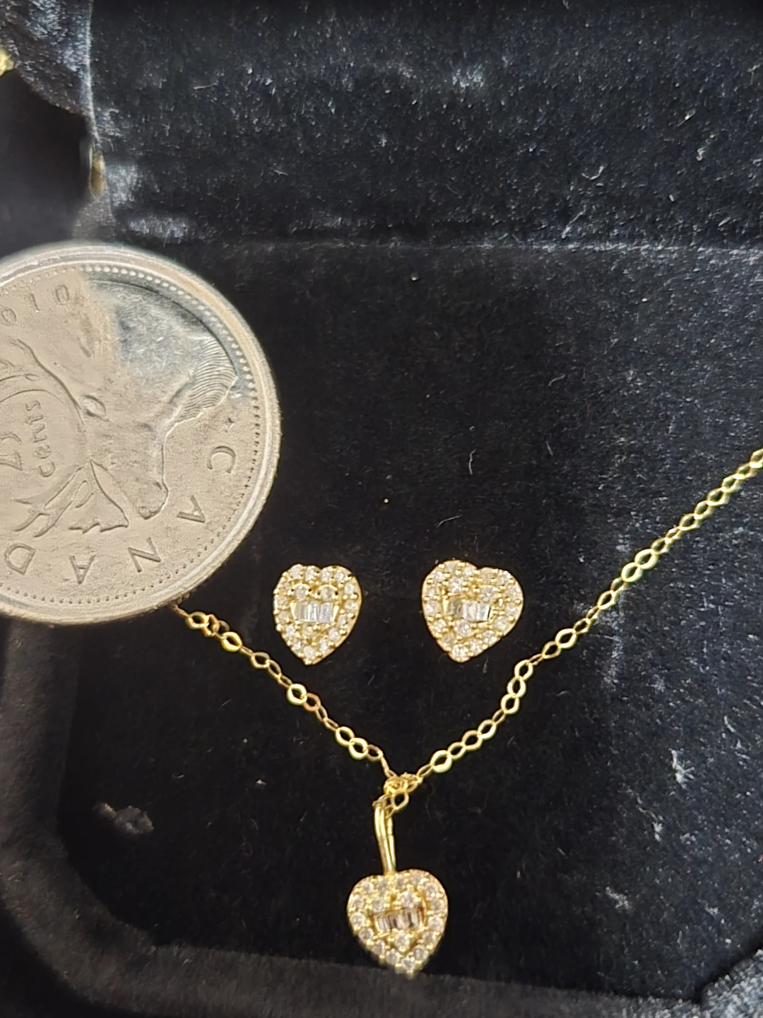 Natural Diamond Necklace & Earrings - photo 3