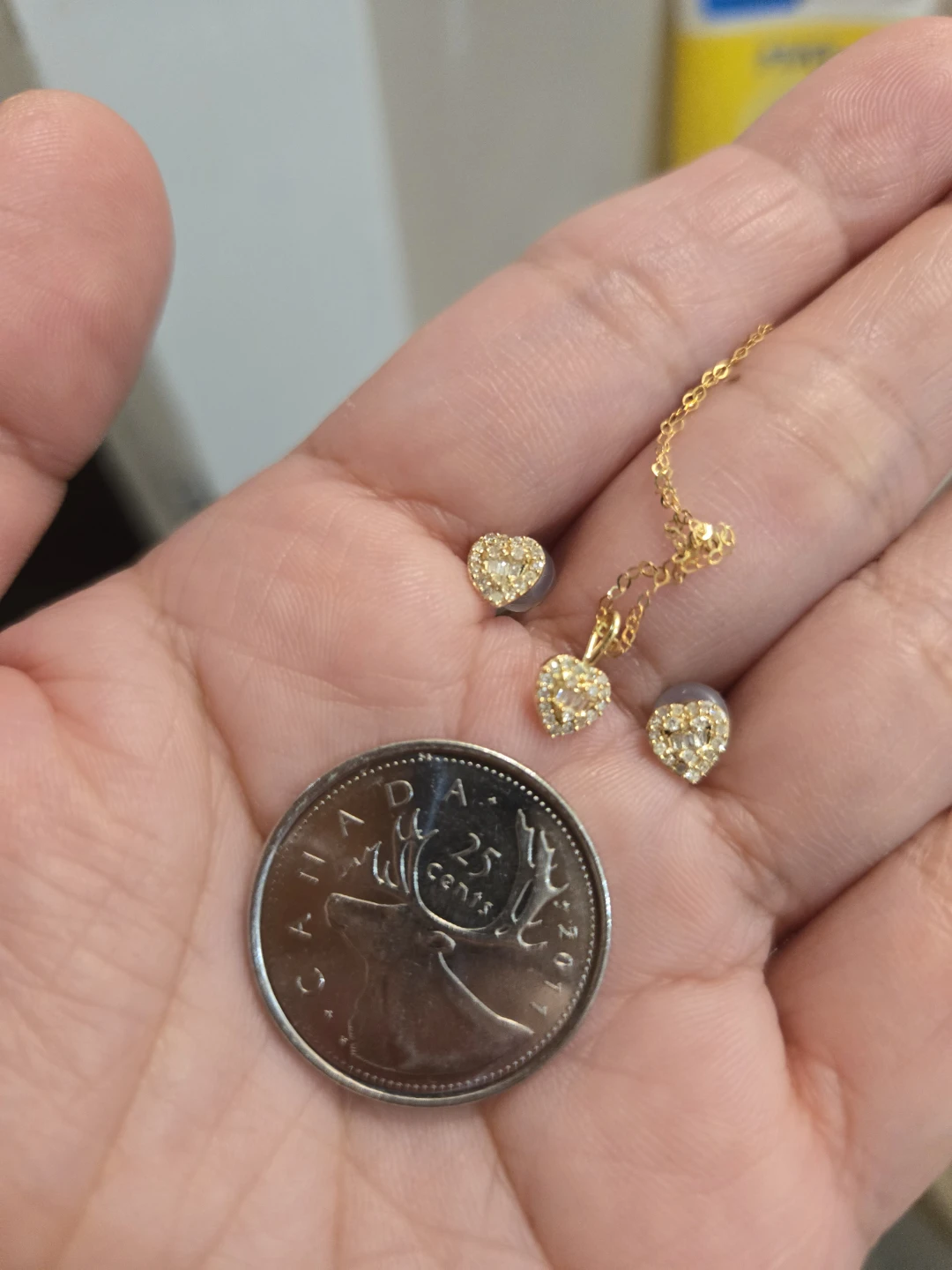 Natural Diamond Necklace & Earrings - photo 4