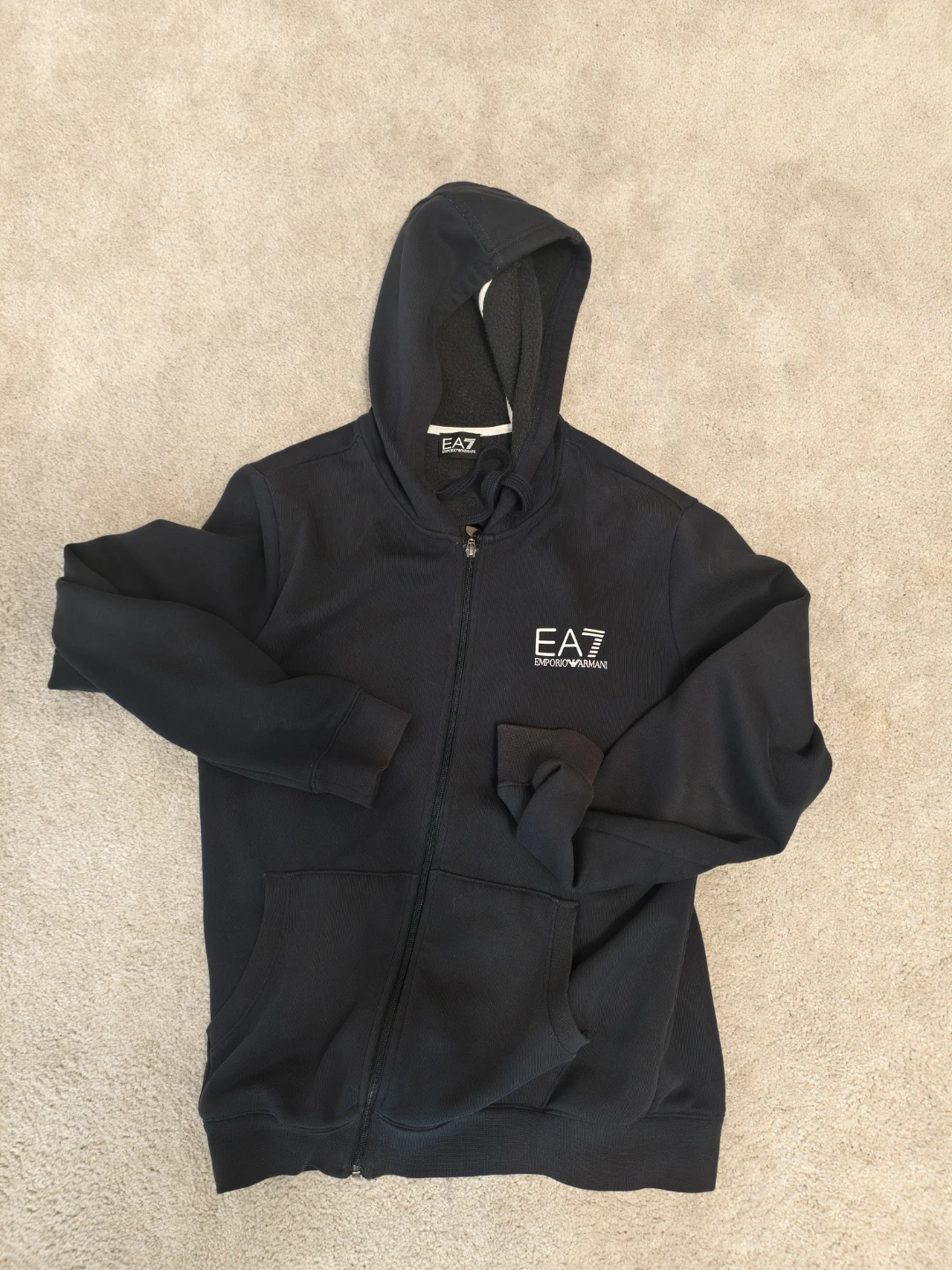 Emporio Armani EA7 Black Zip-Up Hoodie - photo 3