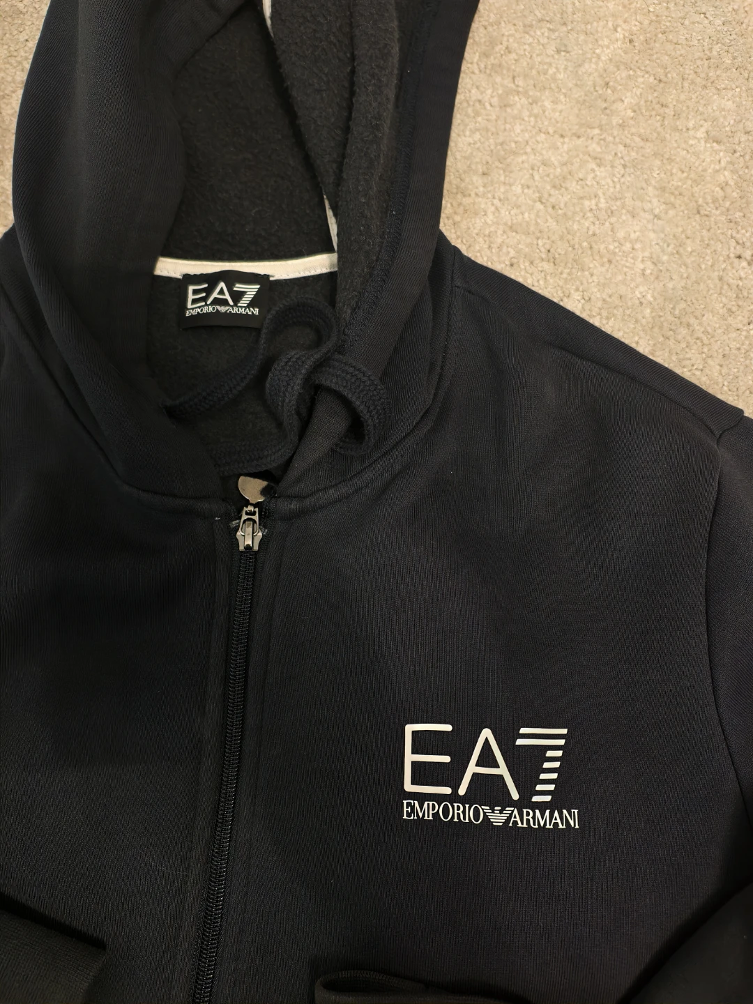 Emporio Armani EA7 Black Zip-Up Hoodie - photo 4
