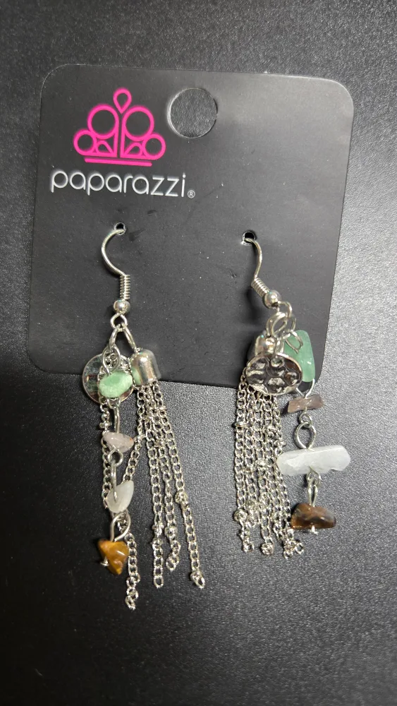 Paparazzi 4 pcs Jewelry Set: Earrings, Bracelet, Necklace, Ring image indicator(3)