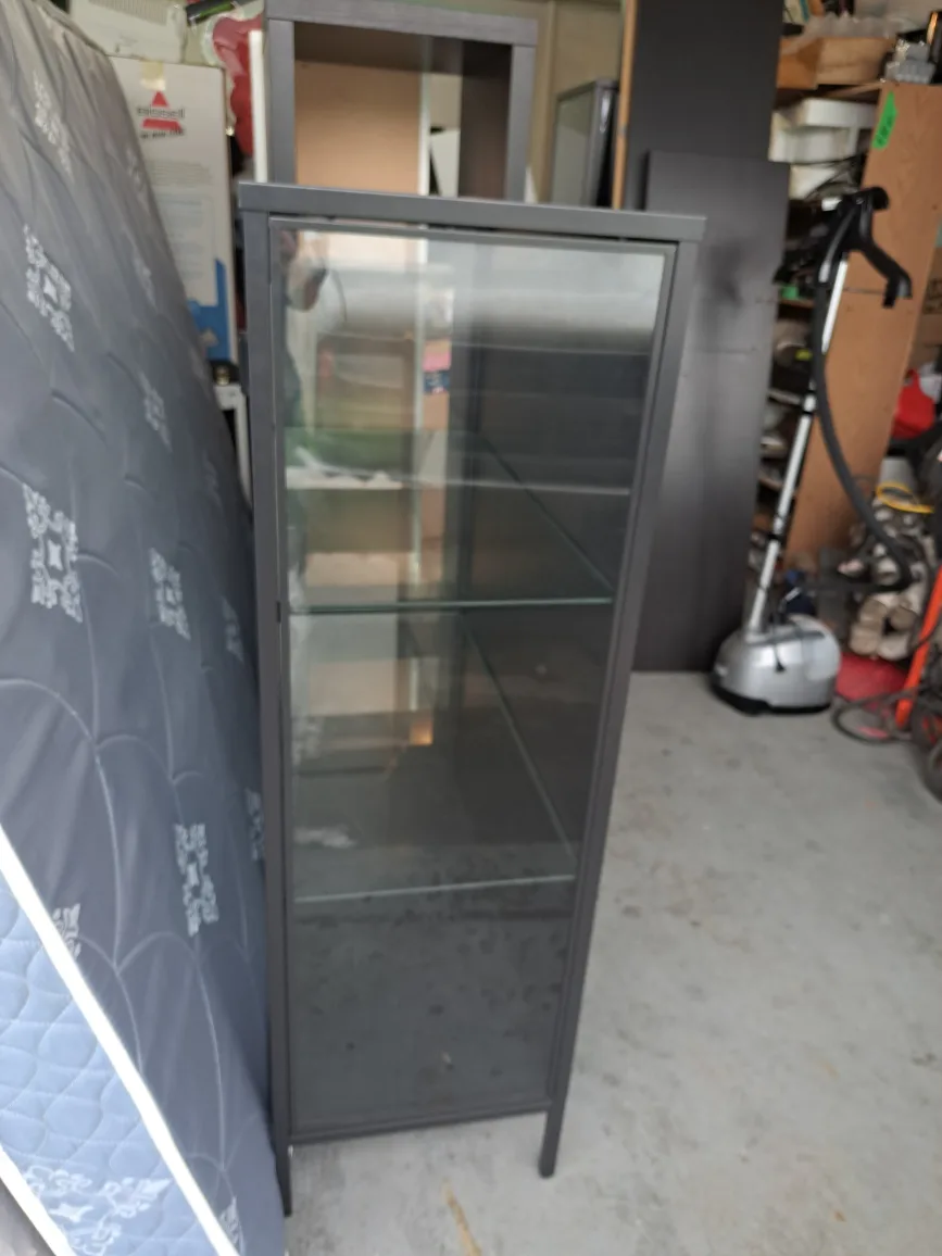 IKEA Fabrikor 2 Glass Cabinet Combination - Dark Grey image indicator(8)