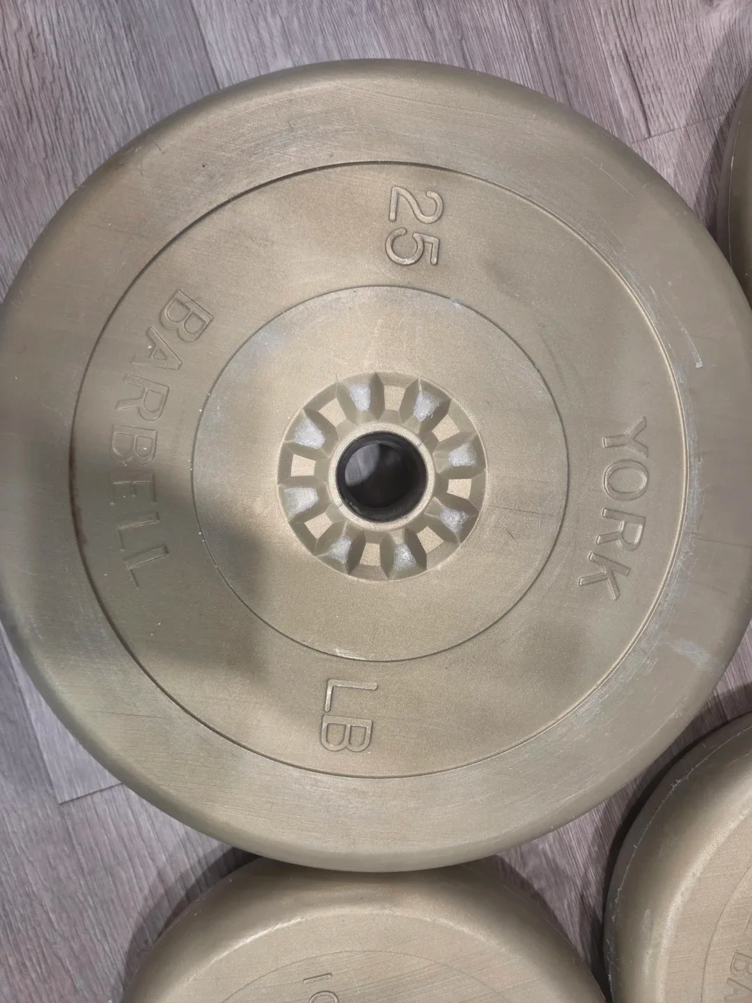 York Barbell Weight Plates - 25, 10, 5, 2.5 lb image indicator(2)