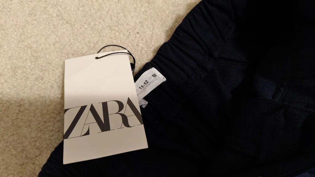 New Zara Navy Blue Cargo Pants, Size 11-12y - photo 2