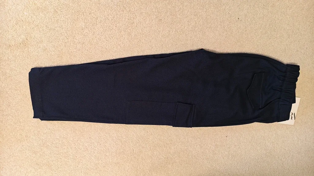 New Zara Navy Blue Cargo Pants, Size 11-12y image indicator(3)