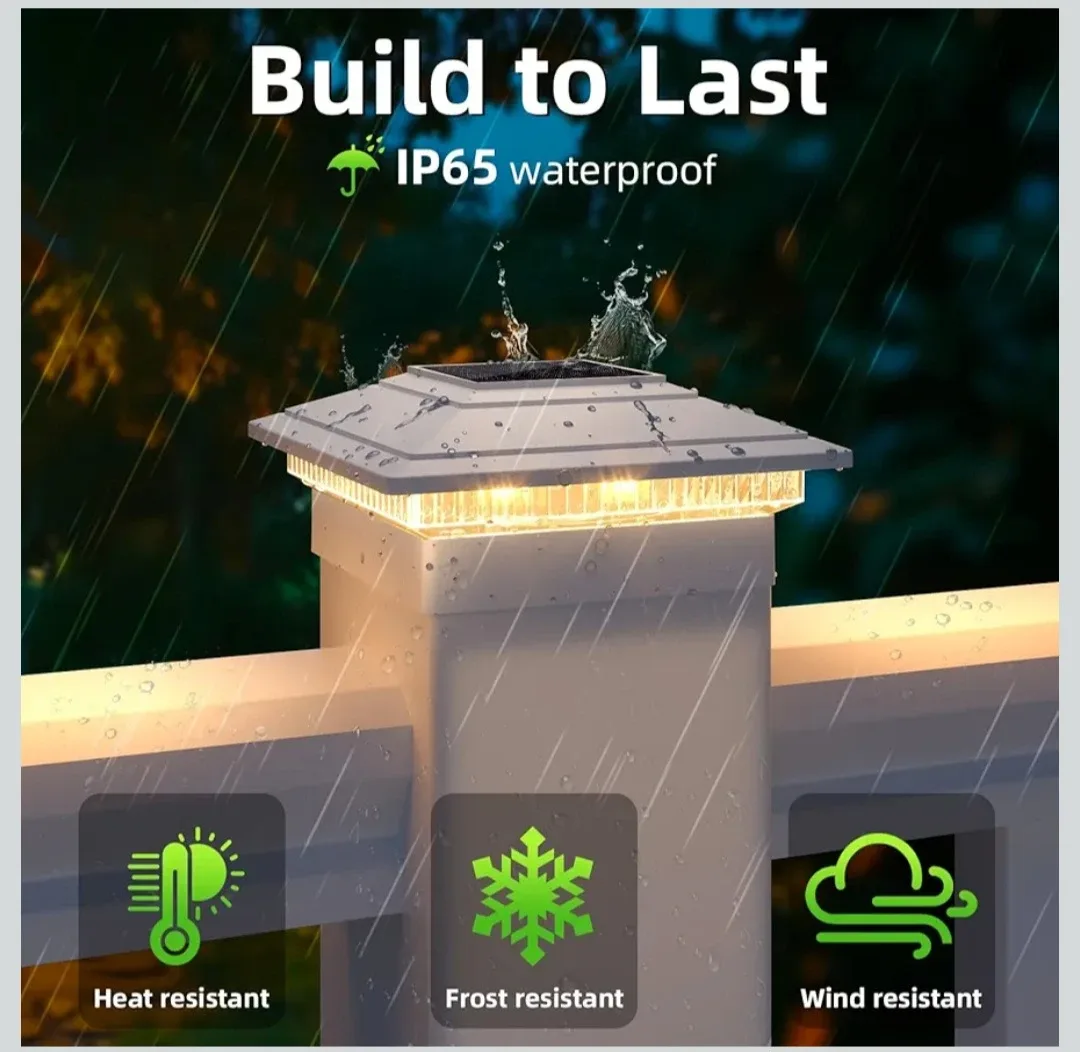 Solar Post Lights - Weaterprof Deck Lights pack of 12 New in box image indicator(5)