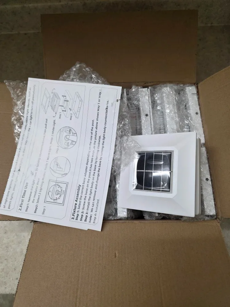 Solar Post Lights - Weaterprof Deck Lights pack of 12 New in box image indicator(7)