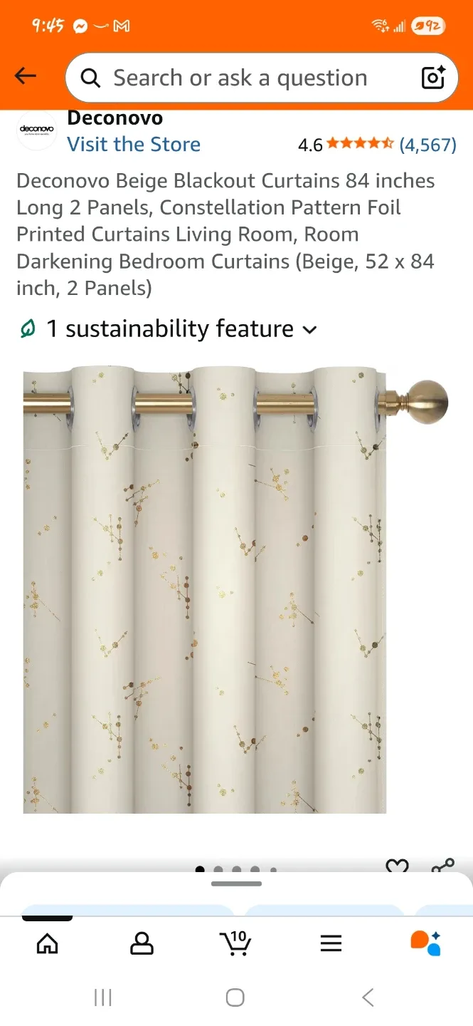 Beige Blackout Curtains - 2 Panels