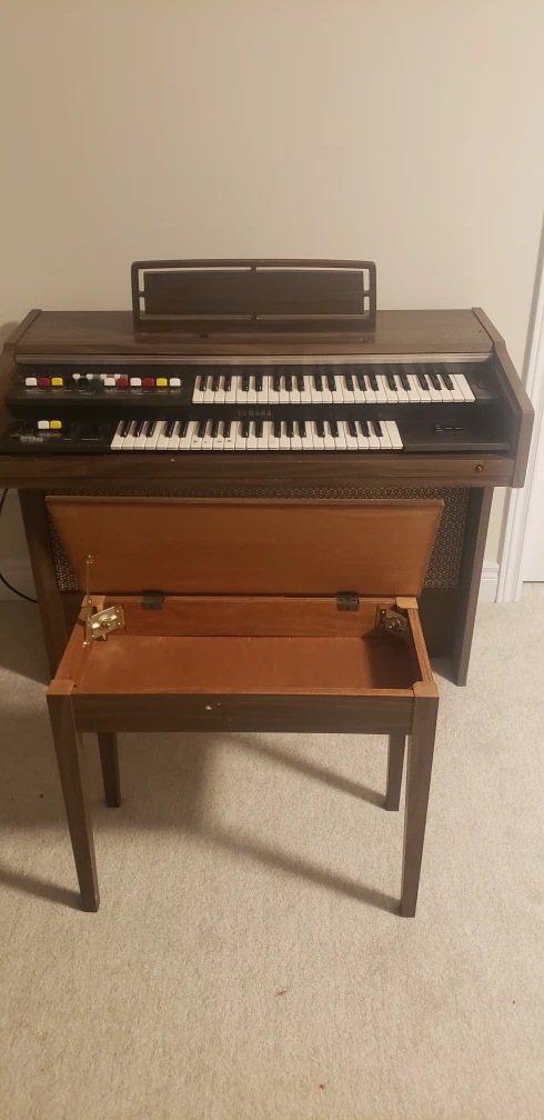 Vintage Brown Organ with Bench - photo 5