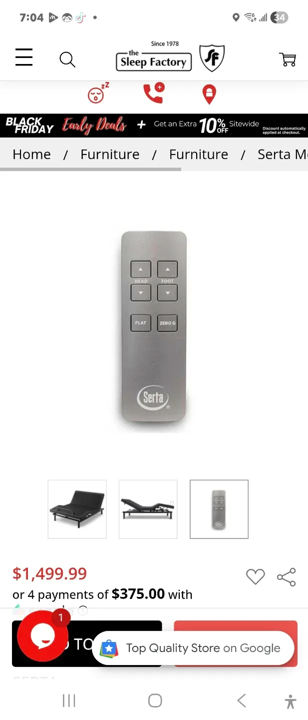 Twin XL Serta Adjustable Bed and Mattress image indicator(3)