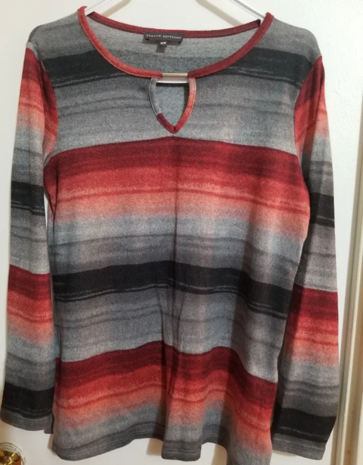 Classic Editions Striped Long Sleeve Top