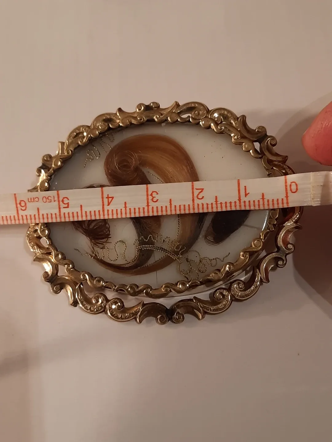 Antique gold 12k gf Victorian Hair Art Brooch image indicator(7)