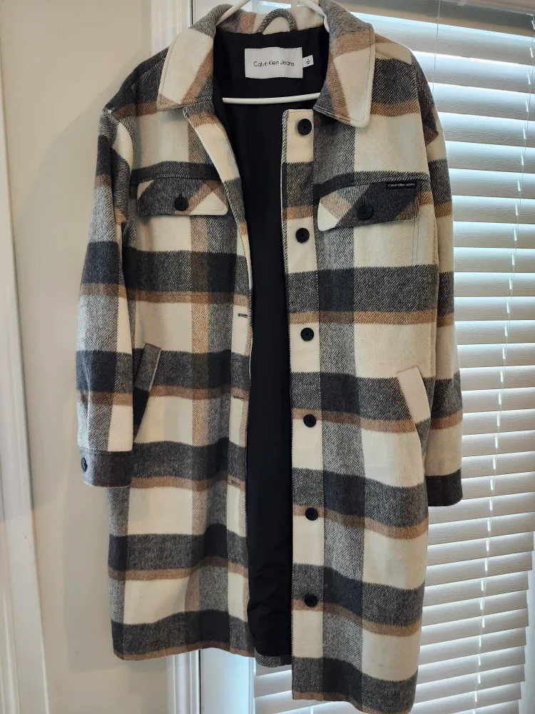 Calvin Klein Jeans Plaid Shacket - Size M image indicator(2)