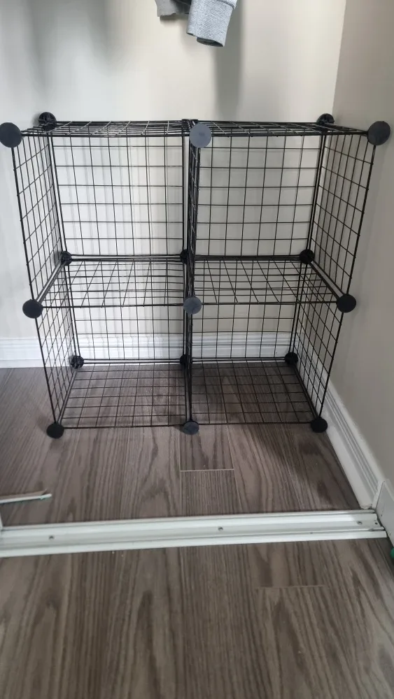 9 Cubes - Wire Wardrobe / Storage Organizer - Black