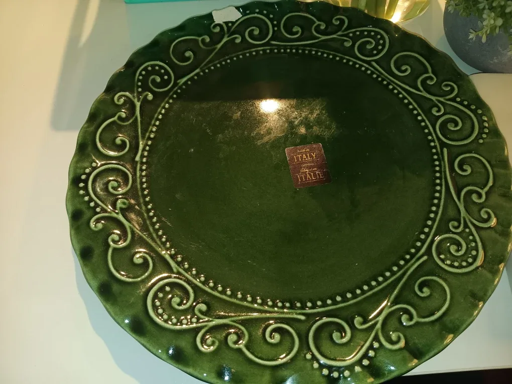 Free Marble and Green Decorative Plate image indicator(2)