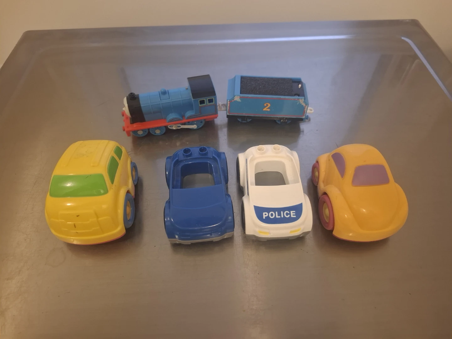 Toy Car Set and Thomas Train