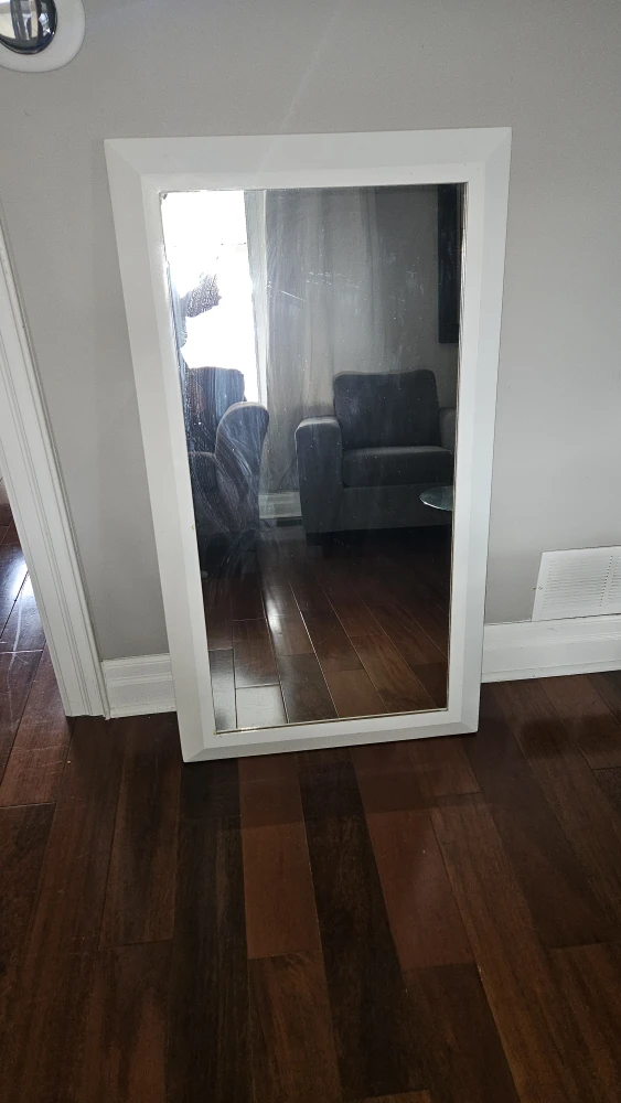 White Framed Mirror