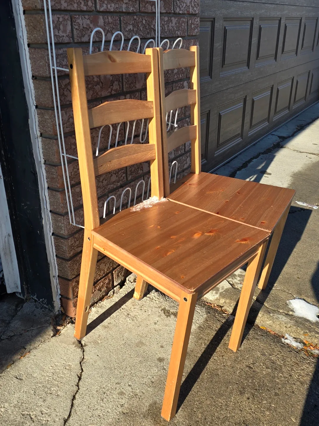 FREE IKEA Wood Chairs (x2) 🥕 image indicator(2)