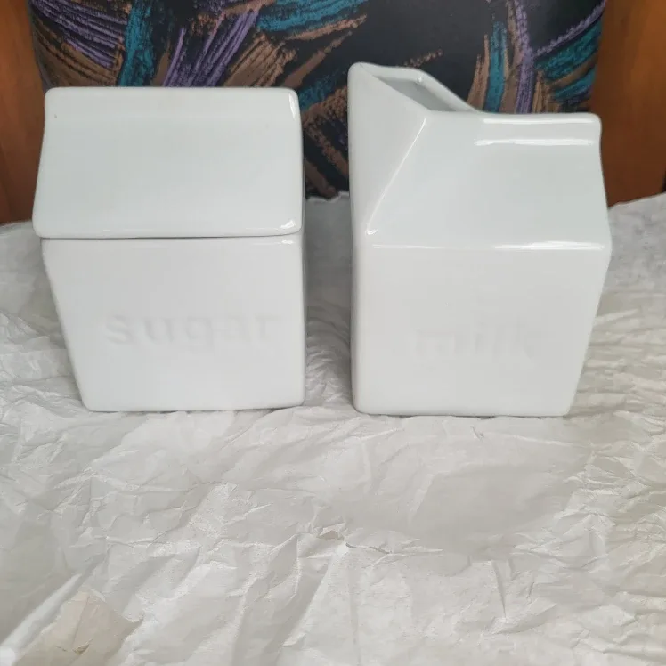 Danesco Milk Carton Creamer & Sugar Bowl Set