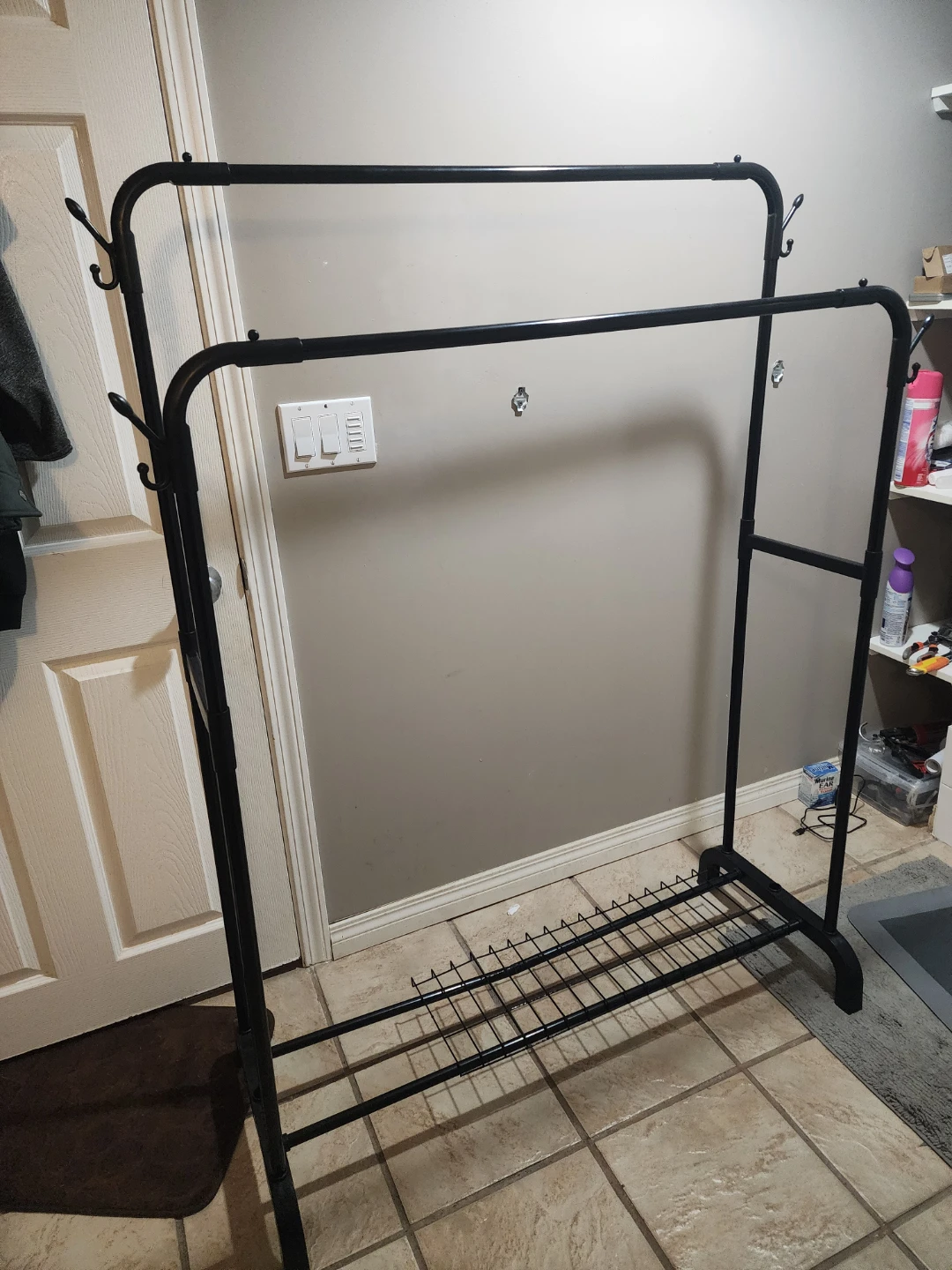 Black Double Rod Clothing Rack - photo 2