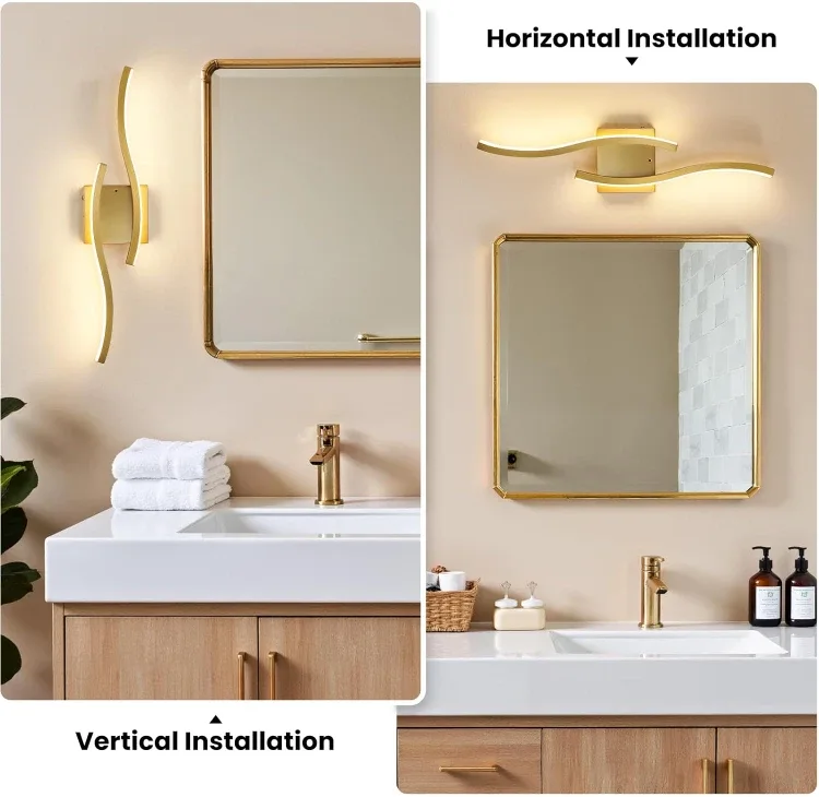 Gold Battery Operated Wall Sconces BNIB image indicator(7)