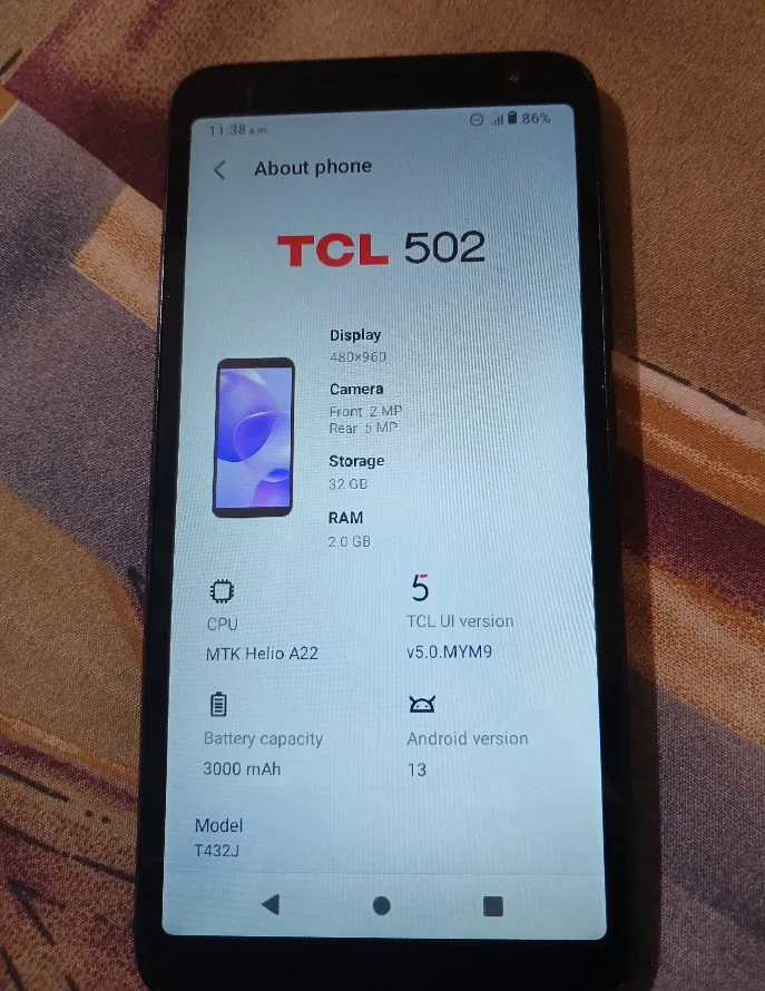 TCL 502 Smartphone - 32GB Storage image indicator(1)