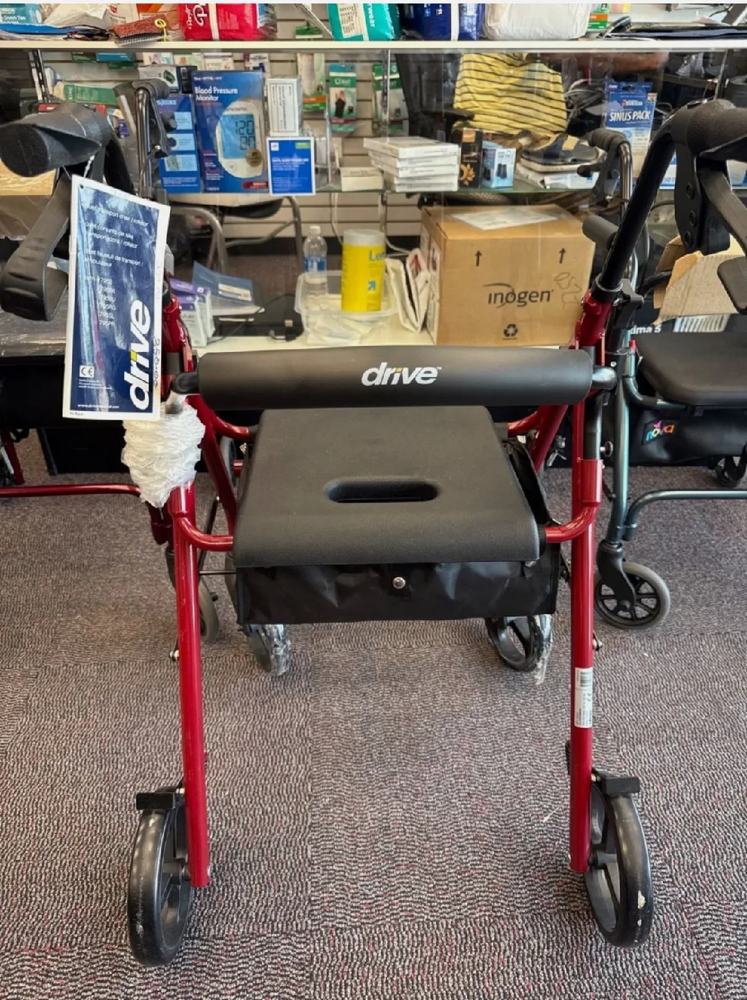 Drive Medical Red Folding Walker image indicator(2)