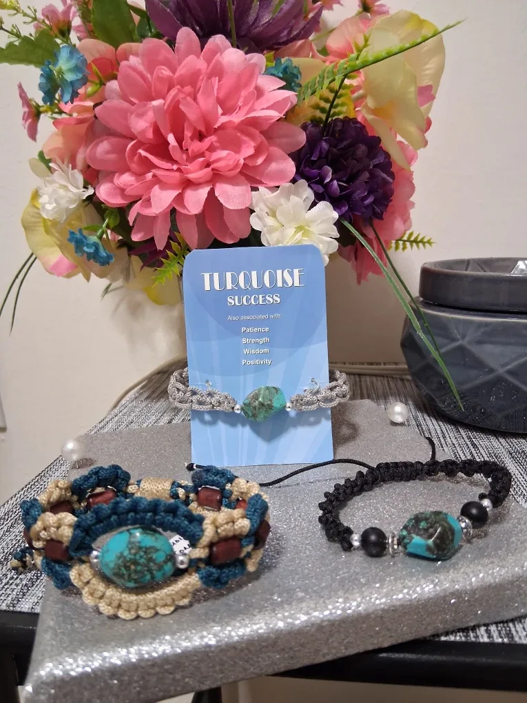 Beautiful Macrame Turquois Bracelets thumbnail