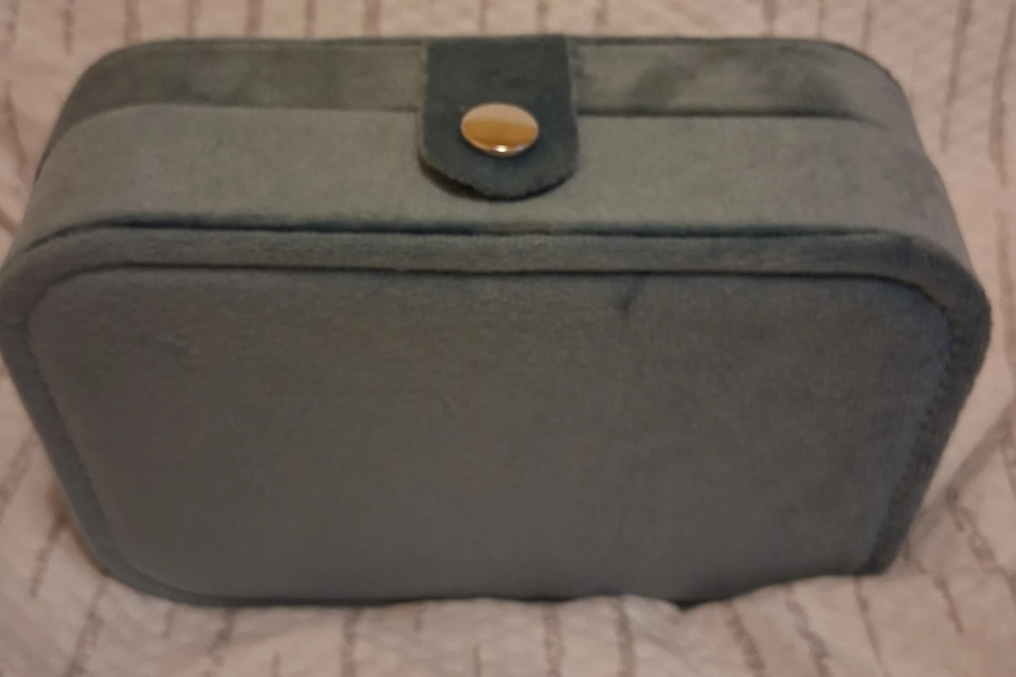 Blue Velvet Jewelry Box with Mirror - photo 4
