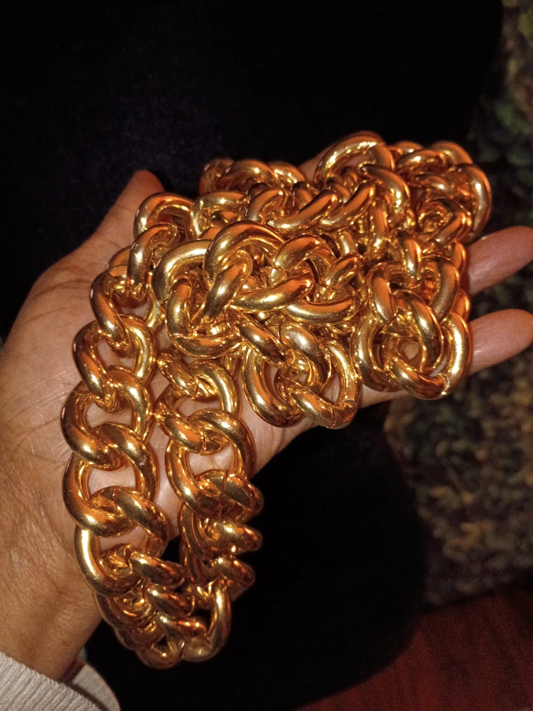 Chunky long Gaudy Gold Chain Necklace