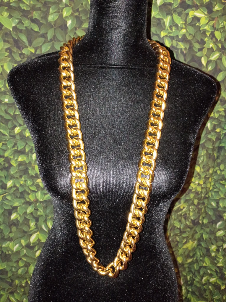 Chunky long Gaudy Gold Chain Necklace - photo 3