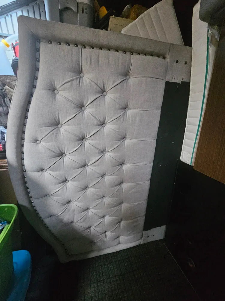 Tufted Headboard - Neutral Colour w/metal frame