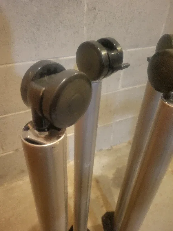 Set of 4 Metal Table Legs with Casters image indicator(3)