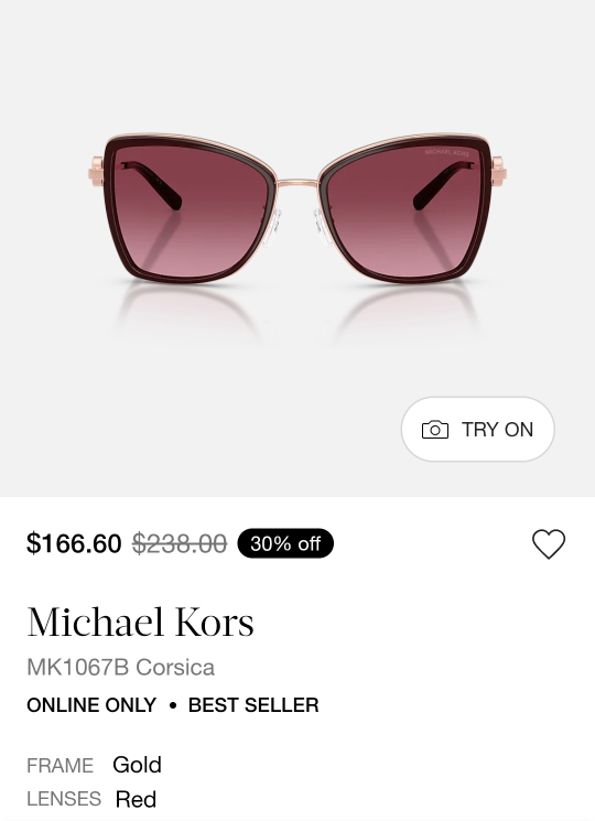 Michael Kors MK1067B Corsica Sunglasses - photo 2