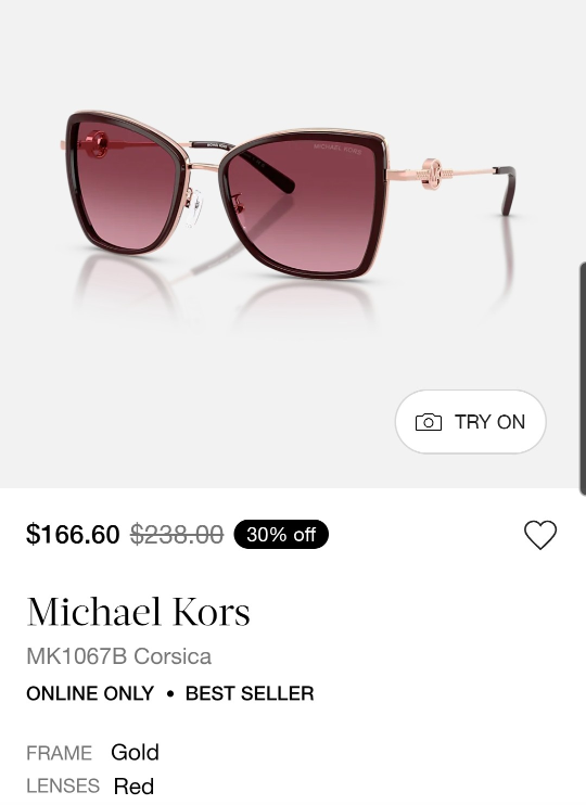 Michael Kors MK1067B Corsica Sunglasses - photo 3