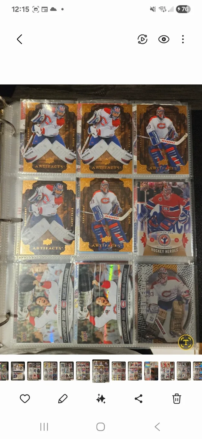 Hockey Trading Cards - Patrick Roy & Carey Price image indicator(5)