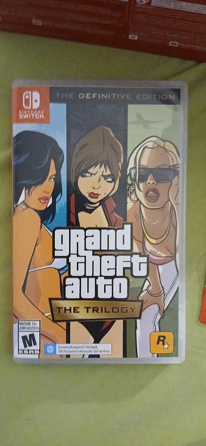 USED ONCE!! Nintendo Switch Console + Grand Theft Auto Trilogy image indicator(2)