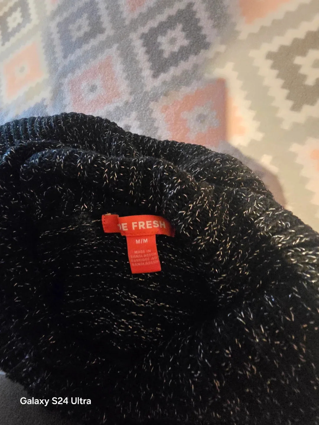 Joe Fresh Sparkly Black Turtleneck - M